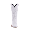 Ladies 12" White Goat Winn Stitch Cowboy Boot