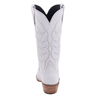 Ladies 12" White Goat Winn Stitch Cowboy Boot