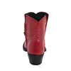 Ladies Red Full Quill Ostrich Short Boots