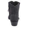 Ladies Black Break Goat Buckstitched Short Boots