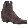 Ladies Nicotine Smooth Ostrich Full Quill Detailed Short Boo