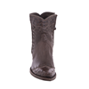 Ladies Nicotine Smooth Ostrich Full Quill Detailed Short Boo