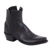 Ladies Black Alligator and Aniline Short Boot