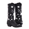 Ladies 13" Black Aniline Star Inlay Cowboy Boot