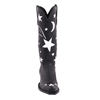 Ladies 13" Black Aniline Star Inlay Cowboy Boot