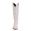 Ladies 17" White Python Aniline Fern Cowboy Boots