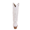 Ladies 17" White Python Aniline Fern Cowboy Boots