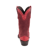 Ladies 10" Red Nubuck Ostrich Tipped Cowboy Boots