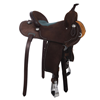 Chocolate RO Turquoise Python Spotted Border Barrel Saddle 