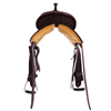 Chocolate RO Celtic Border Notched Barrel Saddle