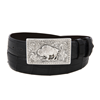 Terrel Bison Western Engraved Sawtooth Buckle