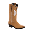 Ladies Pearwood Kidskin Butterfly Inlay Cowboy Boots w/ Mini