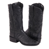 Ladies 12" Black Caiman Mad Dog Fern Cowboy Boots