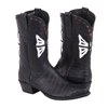 Ladies Black Gator Butterfly Cowboy Boots
