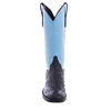 Ladies 13" Black Full Quill Ostrich Blue Winn Cowboy Boot 