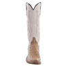 Ladies 14" Natural Full Quill Ostrich Bone Swan Cowboy Boot