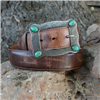 Hart Turquoise Stone Crosshatch Buckle