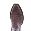 Ladies 13" Cigar Caiman Belly and Black Cherry Cowboy Boot