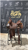 Chocolate RO Deeter Border Notched Barrel Saddle