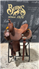 Chocolate RO Diamond Half Diamond Border Round Barrel Saddle