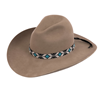15 Wide Black/Tan Hatband w/TQ Diamond 