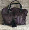 PILL TIE OVERLAY HOBO BLK PAT/SLV