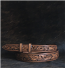 1 1/4" NATURAL FLORAL BELT W/SS SPOTS