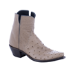 Ladies Mouse Grey Ostrich Shorty Boot