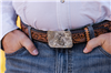 Mesa Elk Western Engraved Buckle
