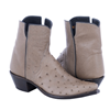 Ladies Mouse Grey Ostrich Shorty Boot