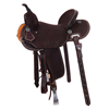Chocolate RO Full Natural Buckstitch Round Barrel Saddle