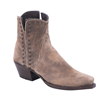 Ladies Short Mocha Lamb Buckstitch Boots