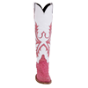 Ladies 17" Pink Ostrich White Kidskin Old Nugget Cowboy Boot