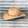 CARAMEL BOSS/BELLY CURL WITH ANTIQUE TOOLED AZTEC BAND