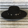 BLACK ELKO FLAT WITH BLACK/BLUE ALLIGATOR SS DIAMONDS AND TURQOISE