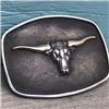 Colt 14K Steer Crosshatch Buckle