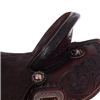 Chocolate 1/2 Breed Wyo Floral Deeter Round Barrel Saddle