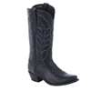 Ladies Blue Winn Stitch and Black Aniline Cowboy Boot