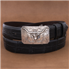 SST Mesa Engraved Buckle w/Steer Saw Tooth Border