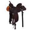 Chocolate RO Diamond 1/2 Diamond Notched Barrel Saddle