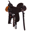 Chocolate 1/2 Breed Wyo Floral Deeter Round Barrel Saddle