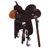 Chocolate RO Full Quilt and MW Floral Round Barrel Saddle