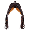 Chocolate 1/2 Breed Wyo Floral Deeter Round Barrel Saddle