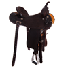 Chocolate 1/2 Breed Wyo Floral Deeter Round Barrel Saddle