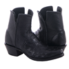 Ladies Short Black Full Quill Ostrich Boot