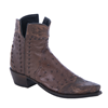 Ladies Antique Kango and Ostrich Hand Tooled Short Boot