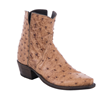 Ladies Brandy Full Quill Ostrich Short Boots