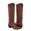 Ladies 16" Cognac Full Quill Ostrich Cowboy Boots
