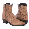 Ladies Brandy Full Quill Ostrich Short Boots