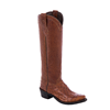 Ladies 16" Cognac Full Quill Ostrich Cowboy Boots